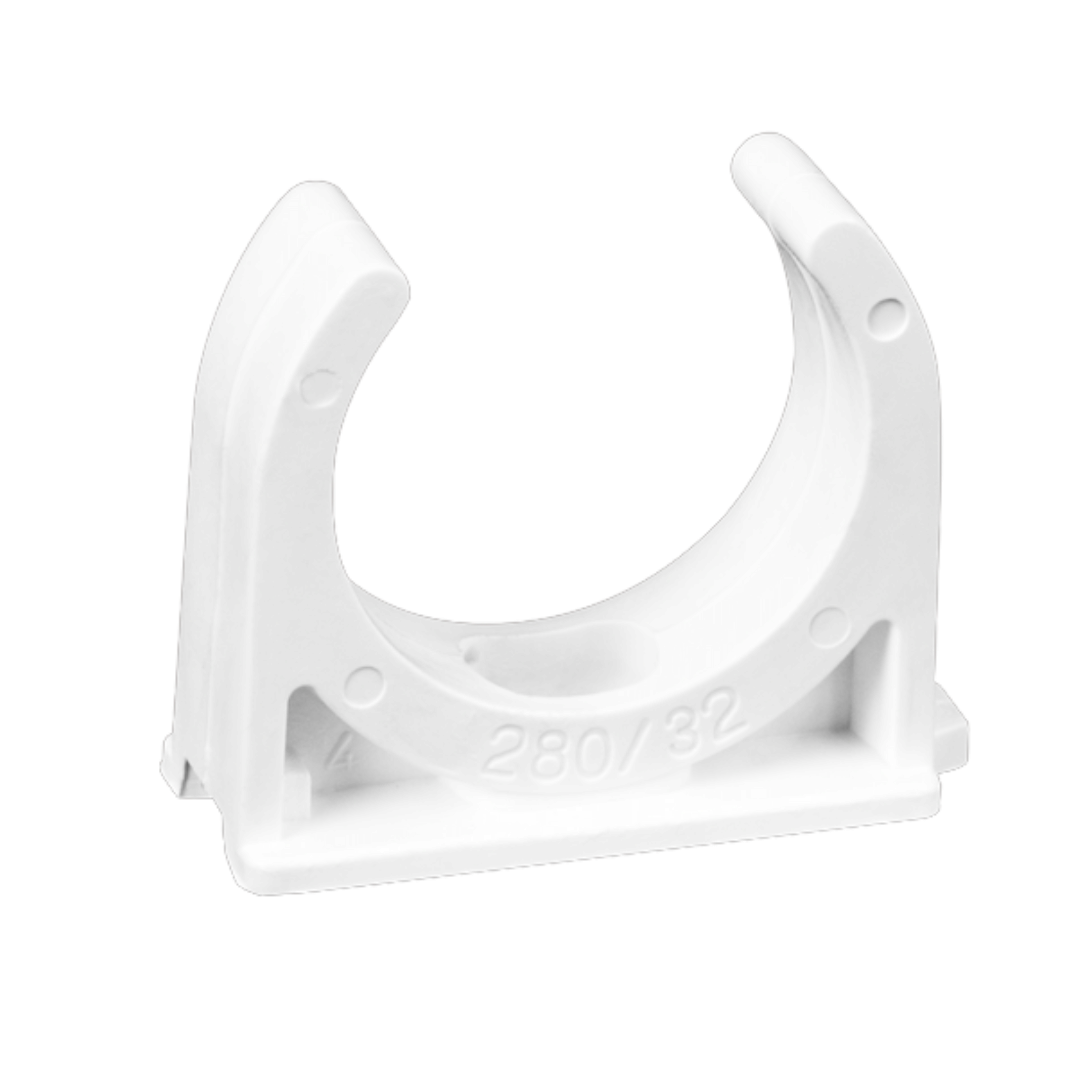 ตัวยึดท่อ ขนาด 32 มม. สีขาว UPC U280/32 MOUNTING CLIPS (แพ็ก 10 ชิ้น)_0